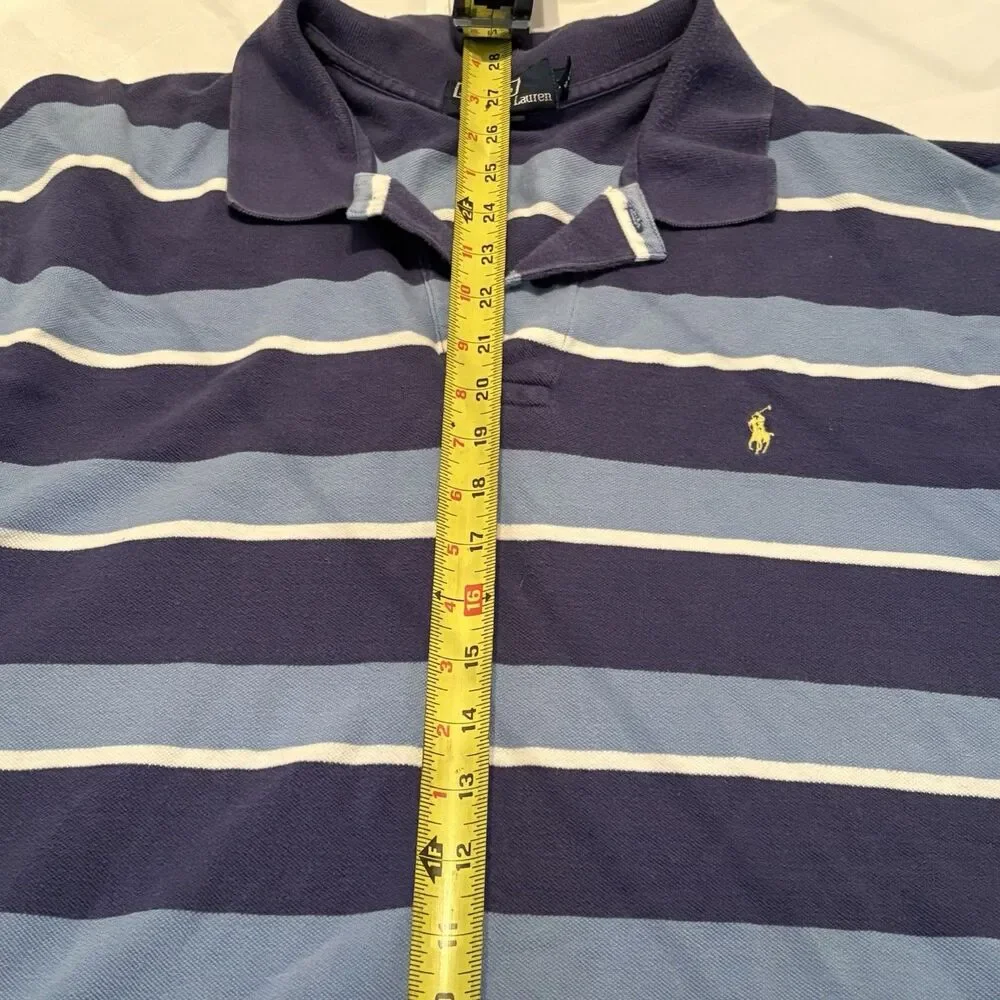 Vintage Polo Ralph Lauren Men's Short Sleeve Striped Polo Shirt 2XL